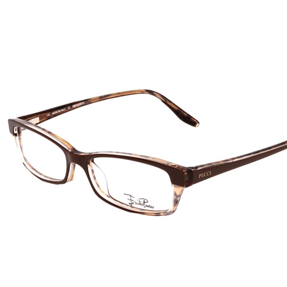 NEW EMILIO PUCCI EP2649 204 51/15/135 BROWN CHOCOLATE EYEGLASSES